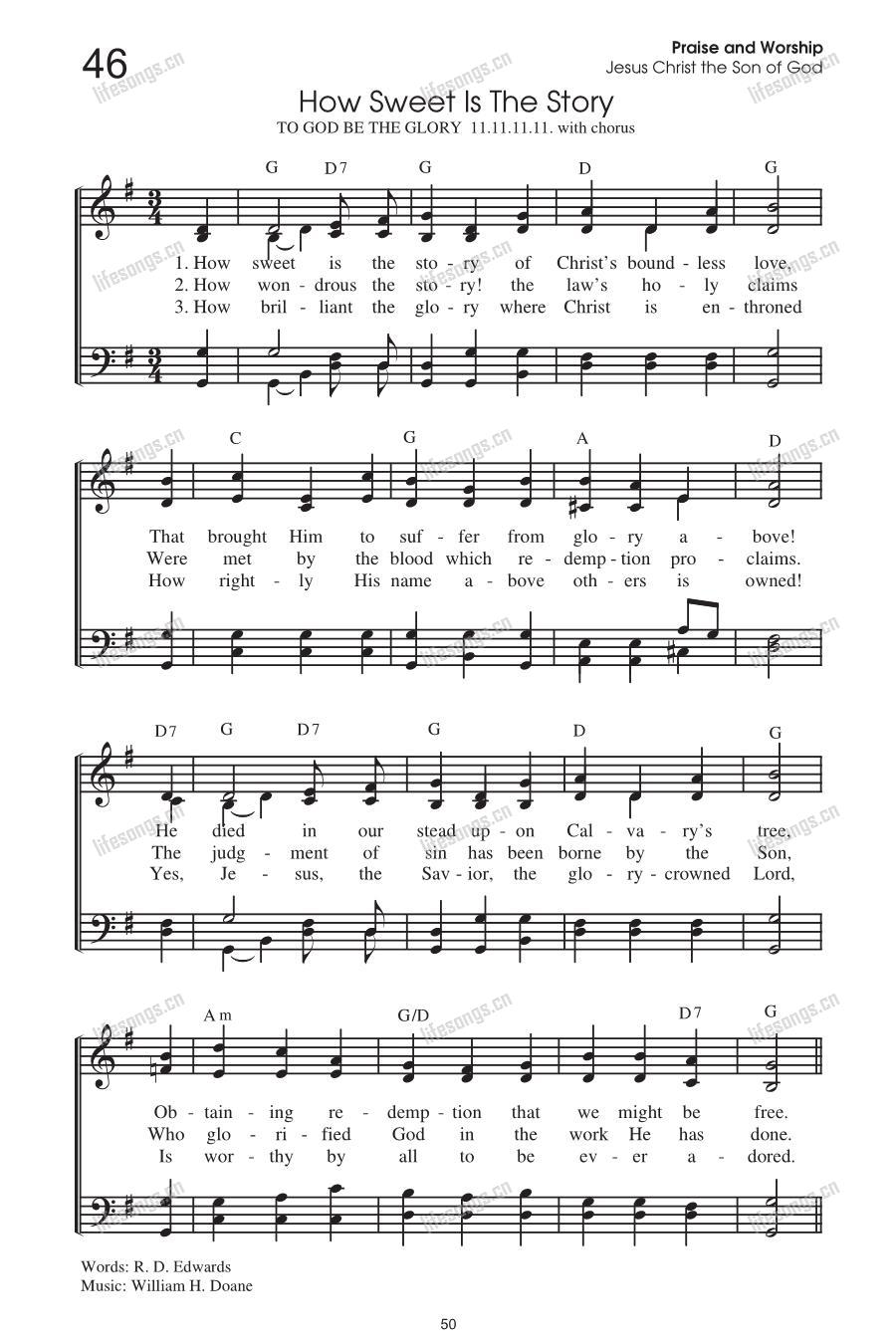 图片[1]-[HYMNS]046-How Sweet Is The Story-生命诗歌
