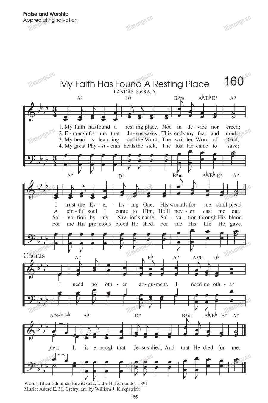 图片[1]-[HYMNS]160-My Faith Has Found A Resting Place-生命诗歌