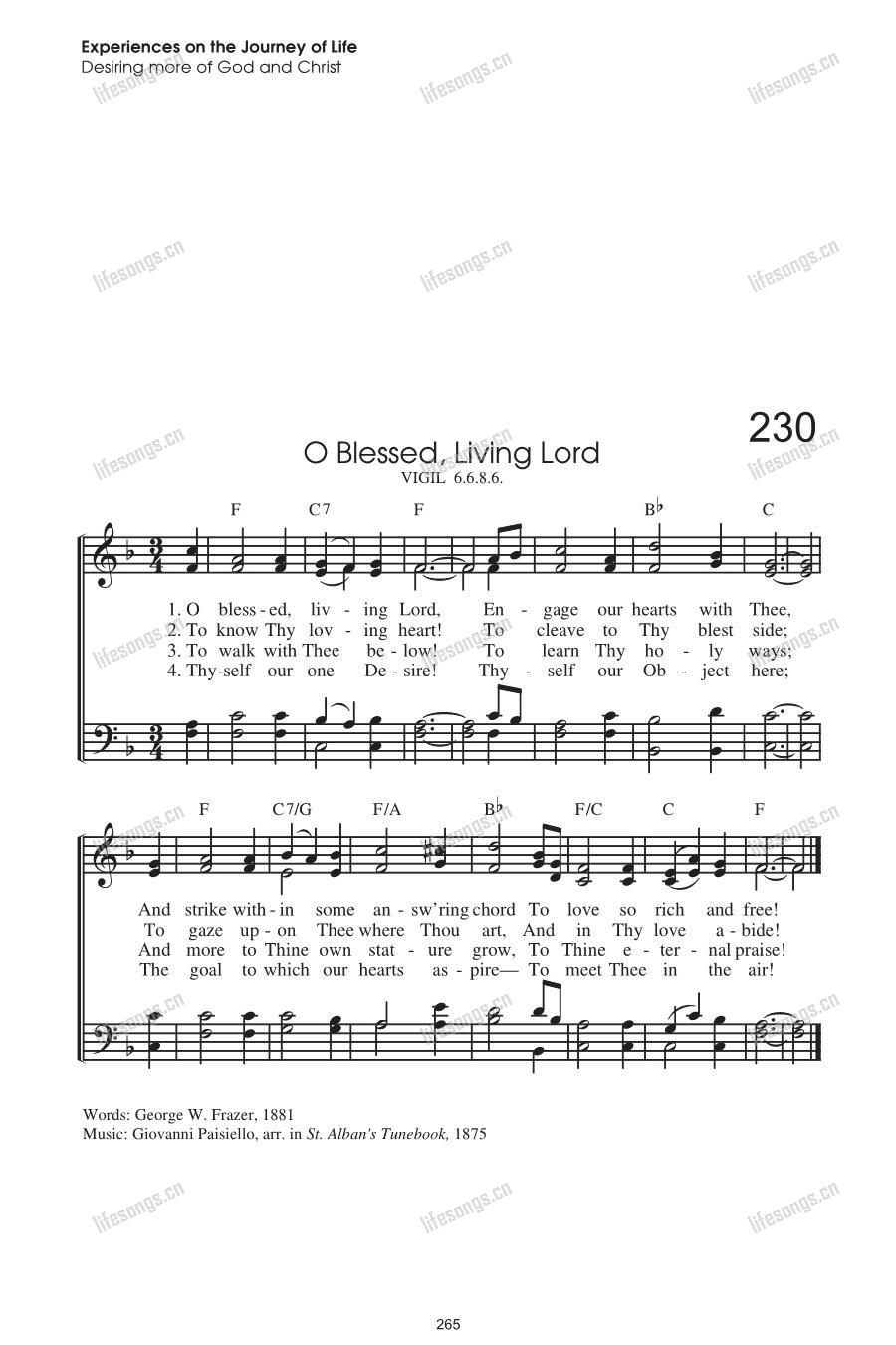 图片[1]-[HYMNS]230-O Blessed,Living Lord-生命诗歌