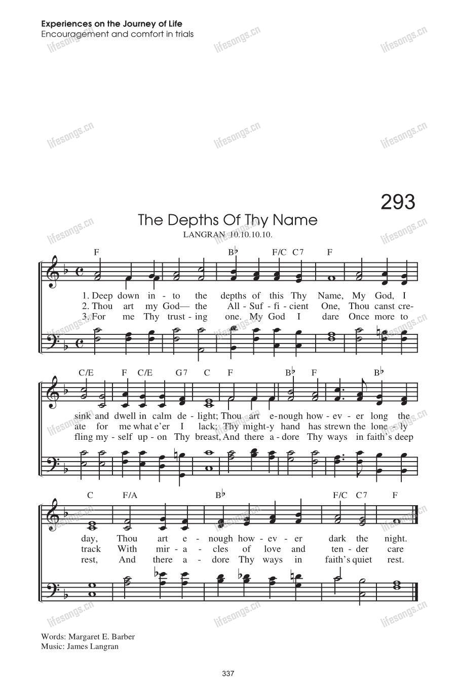 图片[1]-[HYMNS]293-The Depths Of Thy Name-生命诗歌