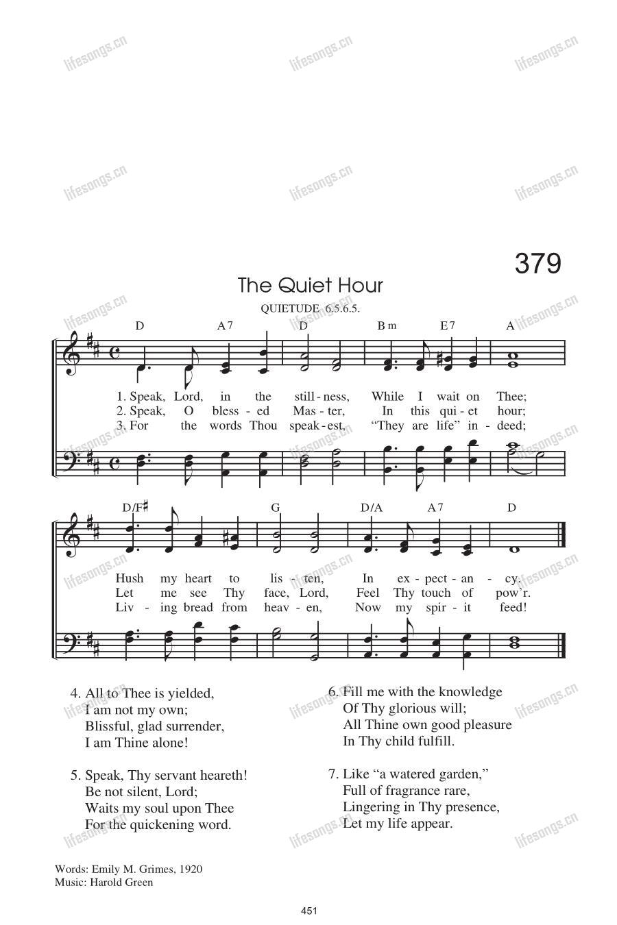 图片[1]-[HYMNS]379-The Quiet Hour-生命诗歌
