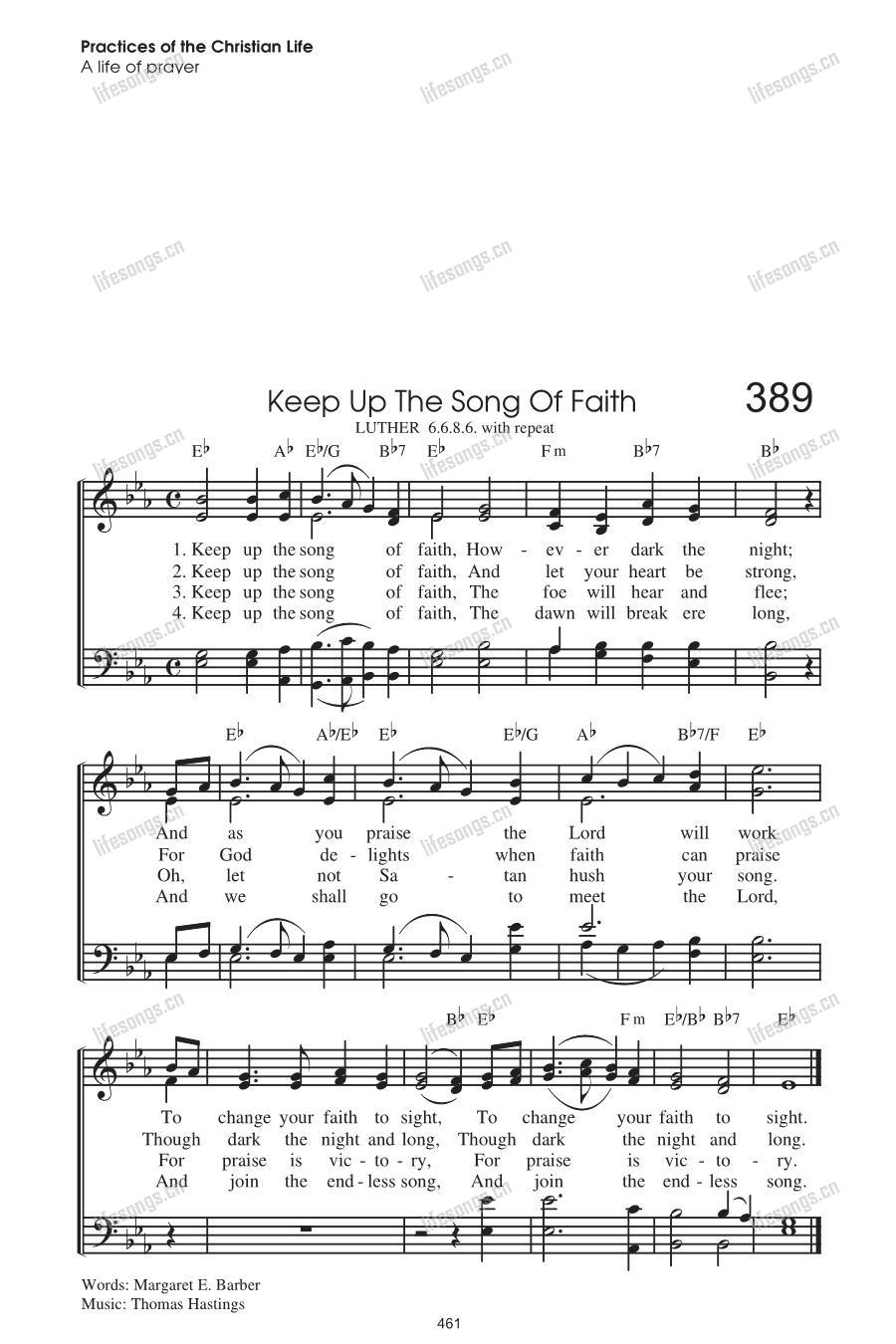 图片[1]-[HYMNS]389-Keep Up The Song Of Faith-生命诗歌