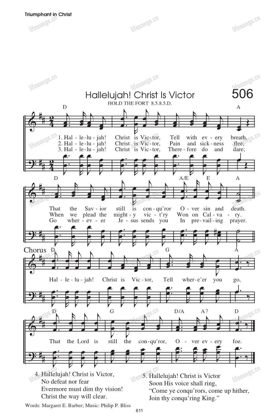 图片[1]-[HYMNS]506-Hallelujah! Christ Is Victor-生命诗歌